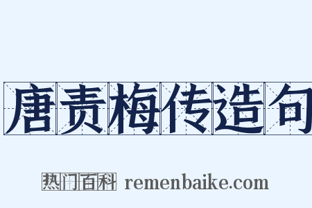 唐责梅传造句是什么意思的图片